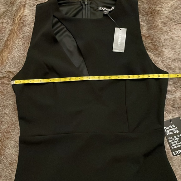 Express Black Sleeveless Bodycon Mini Dress with Cutout Accent Size Small NWT - Picture 5 of 12